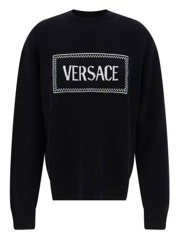 knit sweater 10113621A07842 2B020 BLACK - VERSACE - BALAAN 1