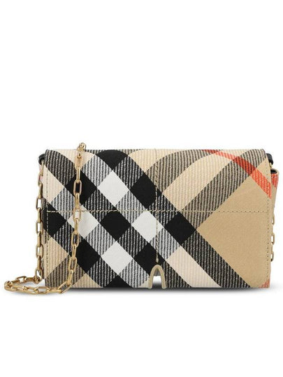 Snip Check Chain Mini Shoulder Bag Sand - BURBERRY - BALAAN 2