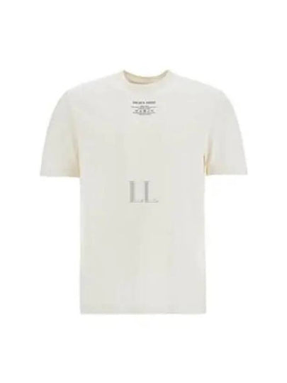 Deluxe Brand Logo Print Crew Neck Short Sleeve T-Shirt White - GOLDEN GOOSE - BALAAN 2