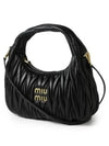 Wander Materasse Nappa Leather Mini Hobo Tote Bag Black - MIU MIU - BALAAN 2