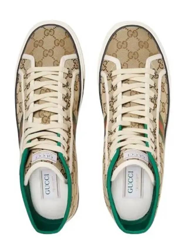 Tennis 1977 GG Canvas High-Top Sneakers Beige - GUCCI - BALAAN 2