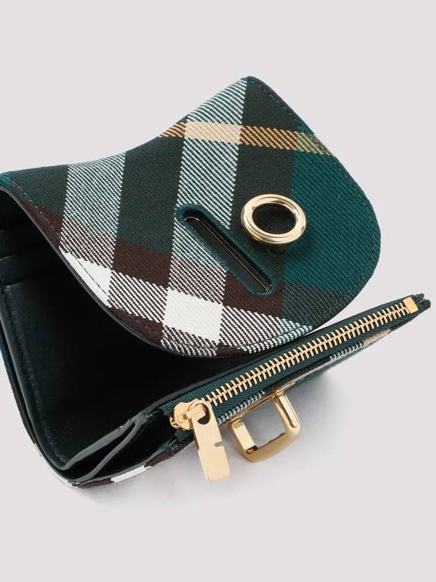 Rocking Horse Check Half Wallet Green - BURBERRY - BALAAN 5