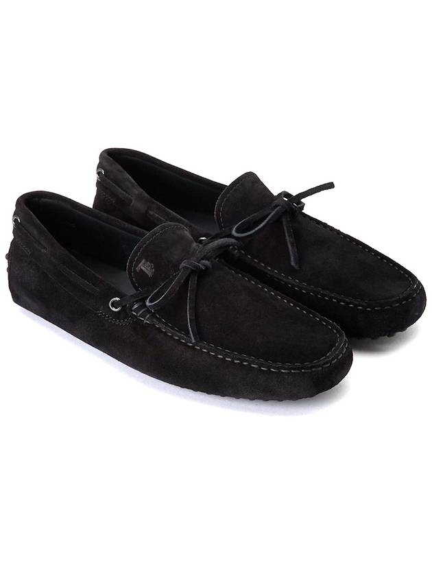 Men's Gommino Suede Driving Shoes Black - TOD'S - BALAAN 4