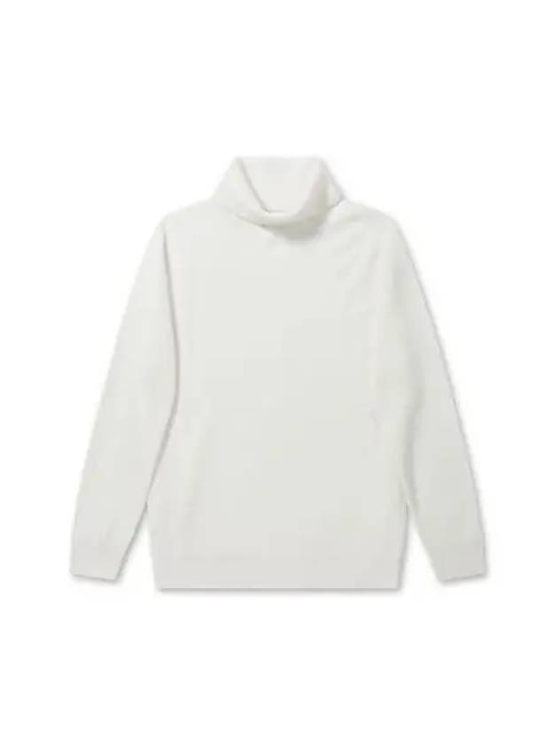 Rib Knit Turtleneck White - BRUNELLO CUCINELLI - BALAAN 2