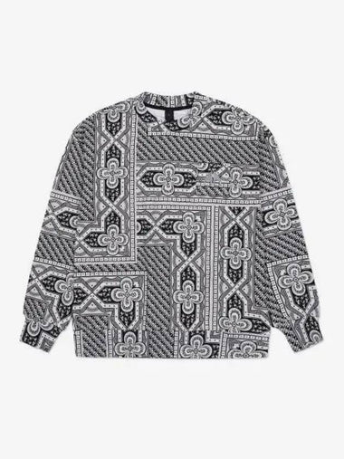 Bandana Print Sweatshirt Grey - MOOSE KNUCKLES - BALAAN 1