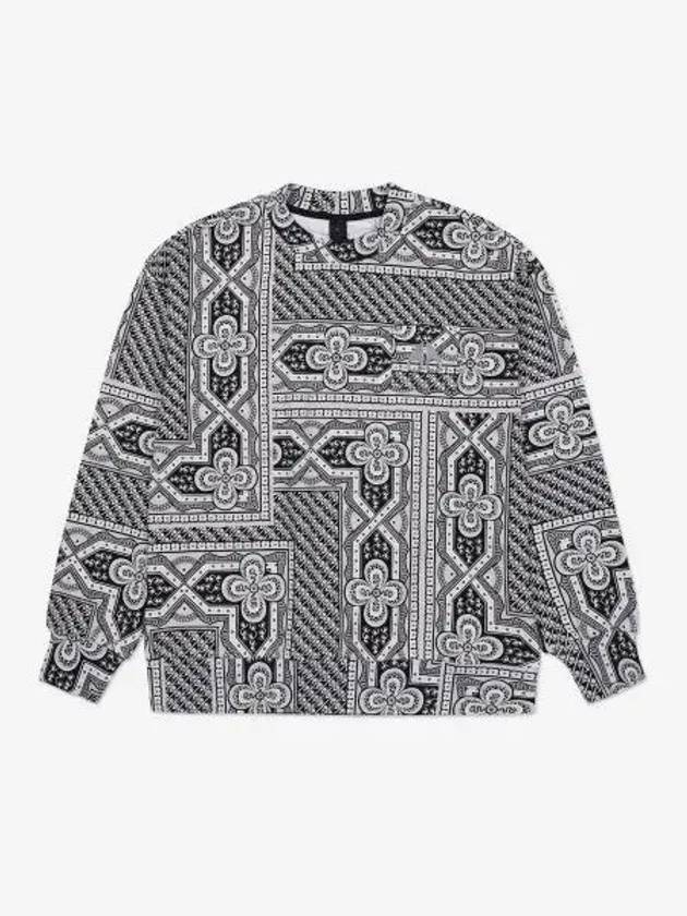 Bandana Print Sweatshirt Grey - MOOSE KNUCKLES - BALAAN 2