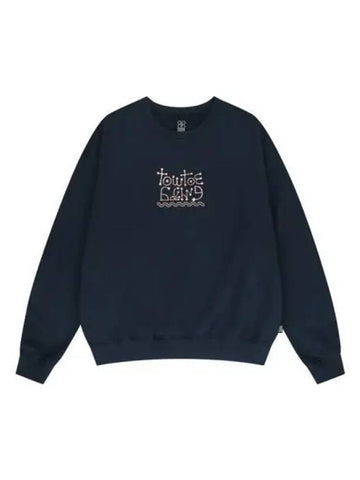 Tow Toe Archive Strange Logo Crew Neck Navy - TOWTOW.ARCHIVE - BALAAN 1