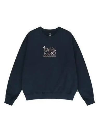 Tow Toe Archive Strange Logo Crew Neck Navy - TOWTOW.ARCHIVE - BALAAN 1