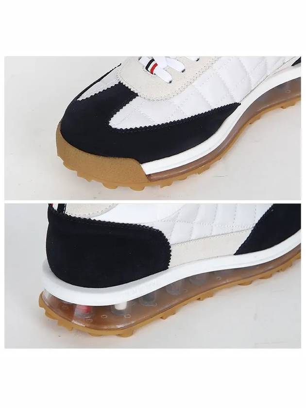 Nylon Tech Gabardine Clear Sole Tech Runner Sneakers White - THOM BROWNE - BALAAN 7