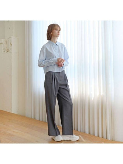 CD Summer High Waist Two Tuck Wide Pants Gray - RS9SEOUL - BALAAN 2