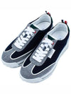 Melton Clear Sole Tech Runner Sneakers Navy Grey - THOM BROWNE - BALAAN 4