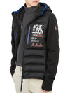 Padded Fleece Logo Print Quilting Hoodie Jacket Black - MONCLER - BALAAN 7