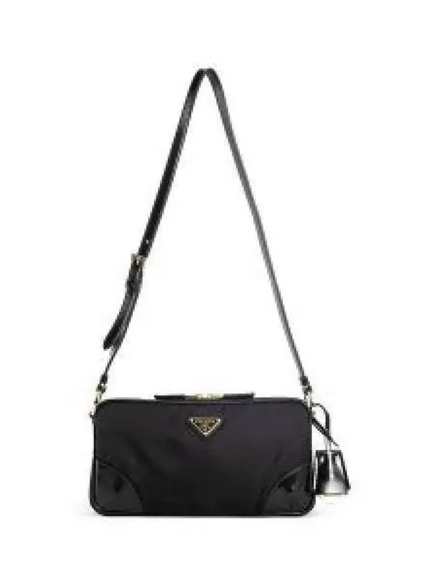 Re-Edition 2002 Re-Nylon Brushed Leather Small Shoulder Bag Black - PRADA - BALAAN 1