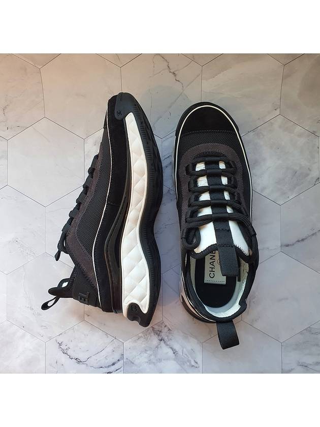 Mixed fiber sneakers black white gold - CHANEL - BALAAN 4