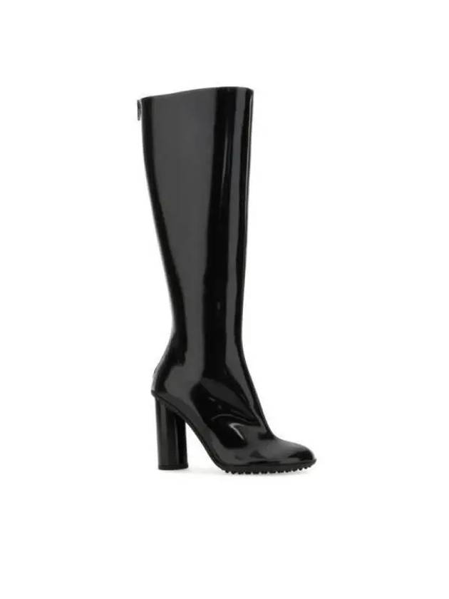 Women's Atomic Leather Knee High Long Boots Black - BOTTEGA VENETA - BALAAN 3