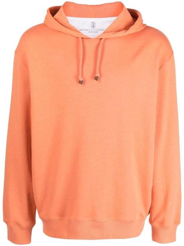 Men's Hoodie Orange - BRUNELLO CUCINELLI - BALAAN 1