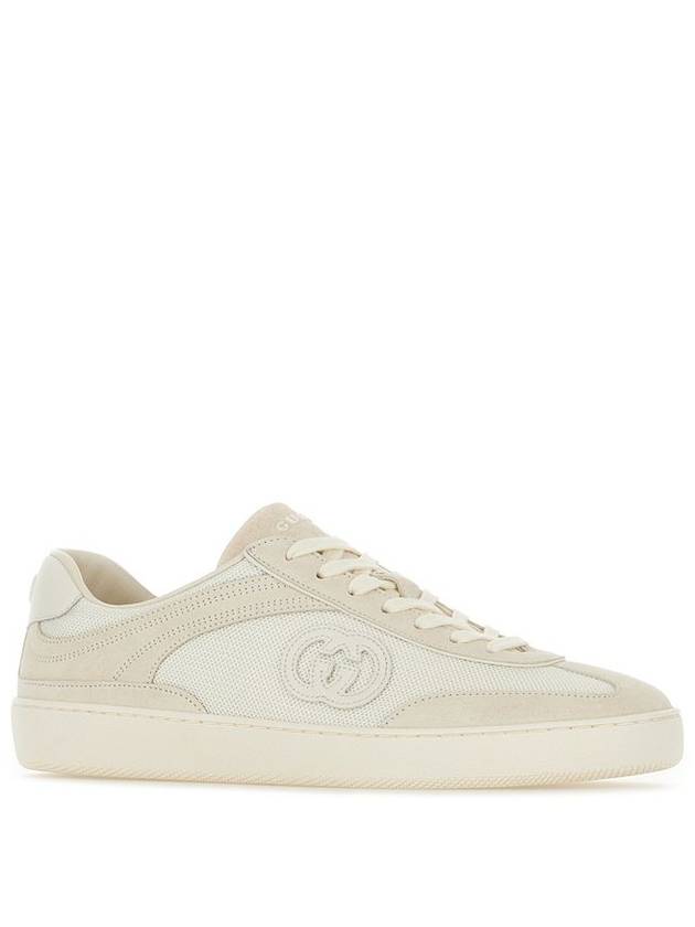 Interlocking G Suede Low Top Sneakers White - GUCCI - BALAAN 3