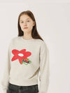 Brushed Options Soleil Doodle Flower Sweat Shirts GREIGE - LE SOLEIL MATINEE - BALAAN 3