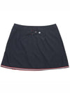 Women's Military Ripstop Framing Mini A-Line Skirt Navy - THOM BROWNE - BALAAN 3