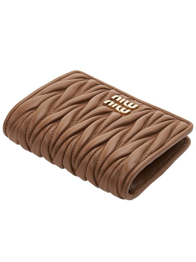 Matelasse Leather Half Wallet Caramel - MIU MIU - BALAAN 5