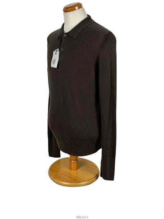 CP Company 5318538A4 V0070 Ranaul Vintage Dark Brown Knit Shirt - CP COMPANY - BALAAN 2