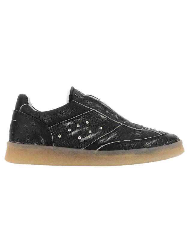 Leather Low Top Sneakers Black - MAISON MARGIELA - BALAAN 1