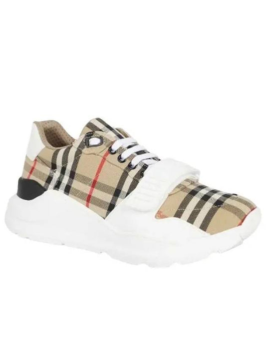 Vintage Check Suede Leather Sneakers Archive Beige - BURBERRY - BALAAN 2