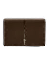 Business leather card wallet brown - TOD'S - BALAAN 1