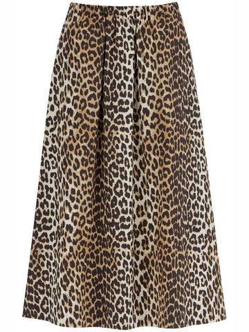 long leopard print maxi skirt - GANNI - BALAAN 1