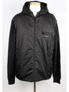 Re nylon gabardine hooded zip up - PRADA - BALAAN 1