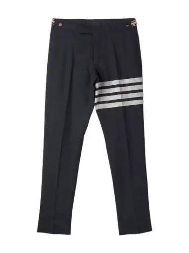 Diagonal low rise trousers mid gray - THOM BROWNE - BALAAN 1