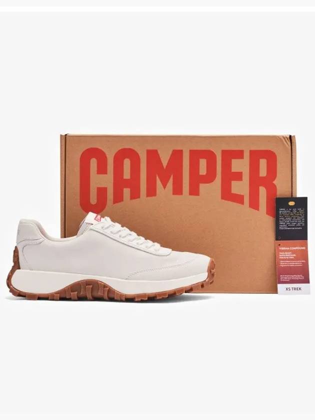 Drift Trail Vibram Leather Textile Low Top Sneakers White - CAMPER - BALAAN 4