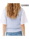 Cotton Rope Vest Poder Blue - GANNI - BALAAN 6