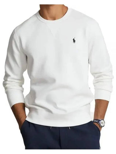 Embroidered Pony Logo Fleece Sweatshirt White - POLO RALPH LAUREN - BALAAN 2