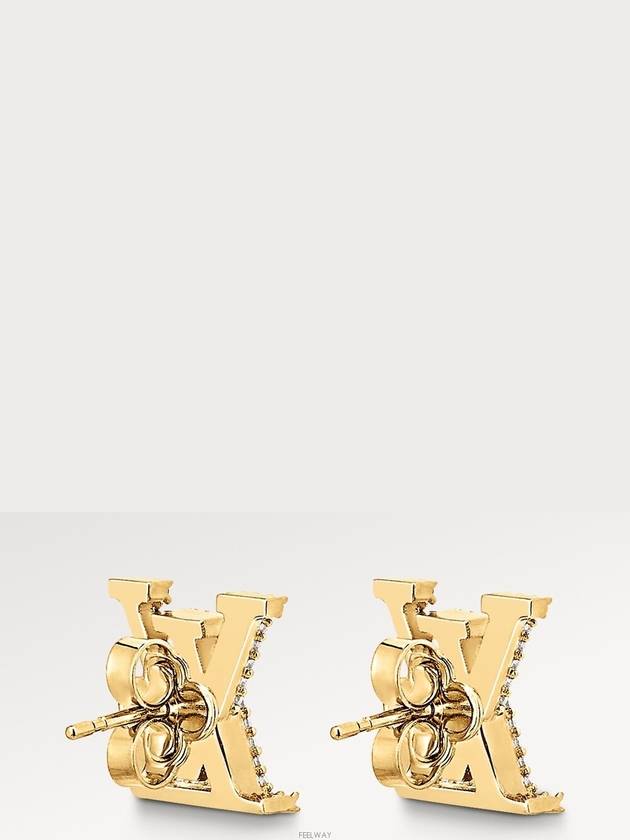 LV Iconic Earrings Gold - LOUIS VUITTON - BALAAN 3