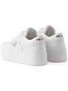 Downtown Bold Leather Low Top Sneakers White - PRADA - BALAAN 4