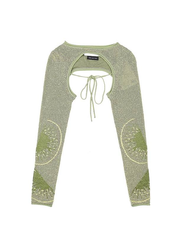 Kiwi Motif Bolero Cardigan Green - HOUSE OF SUNNY - BALAAN 1