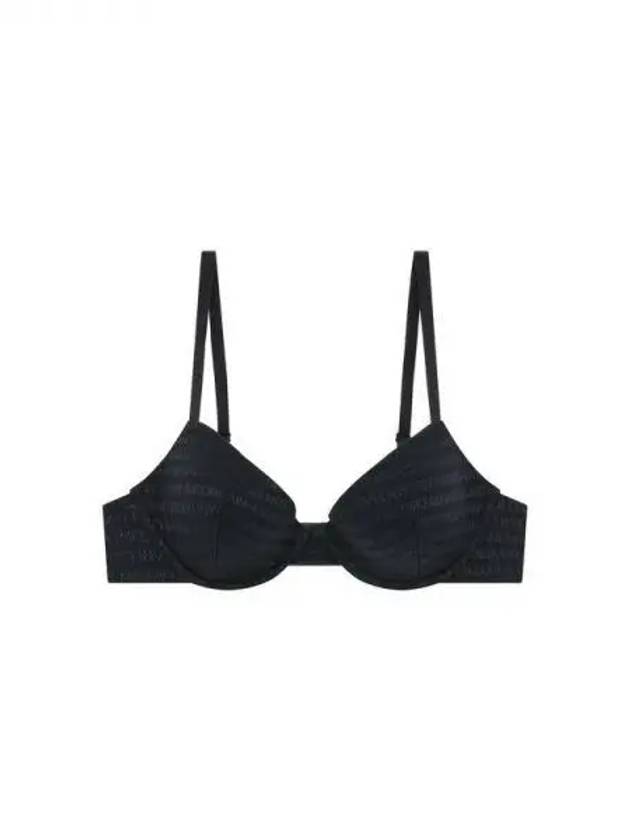 UNDERWEAR Women s Logo Pattern Mesh Push up Bra Black 271512 - EMPORIO ARMANI - BALAAN 1