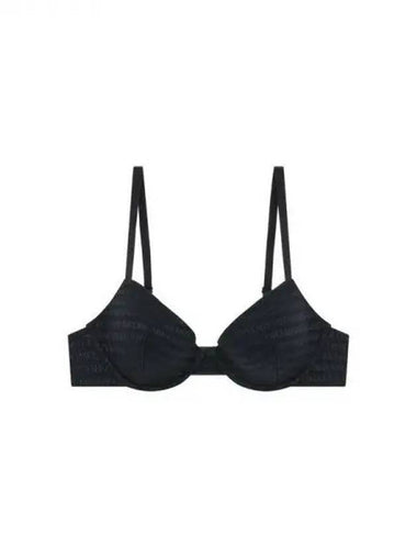 UNDERWEAR Women s Logo Pattern Mesh Push up Bra Black 271512 - EMPORIO ARMANI - BALAAN 1