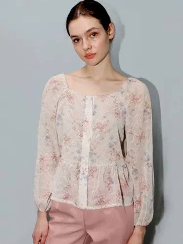 Flower Off Shoulder Blouse White - DAMAGE MNEMONIC - BALAAN 2