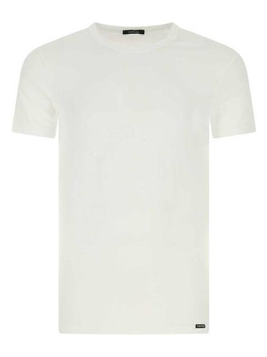 Cotton Crew Neck Short Sleeve T-Shirt White - TOM FORD - BALAAN 1