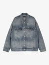 Back Logo Print Oversized Denim Jacket Blue - BALENCIAGA - BALAAN 2