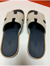 Hermes Izmir Sandal Epsom Blanc De Paris Bleu Celeste - HERMES - BALAAN 7