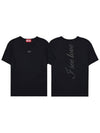 Uncutie Cubic Logo Short Sleeve T-Shirt Black - DIESEL - BALAAN 2