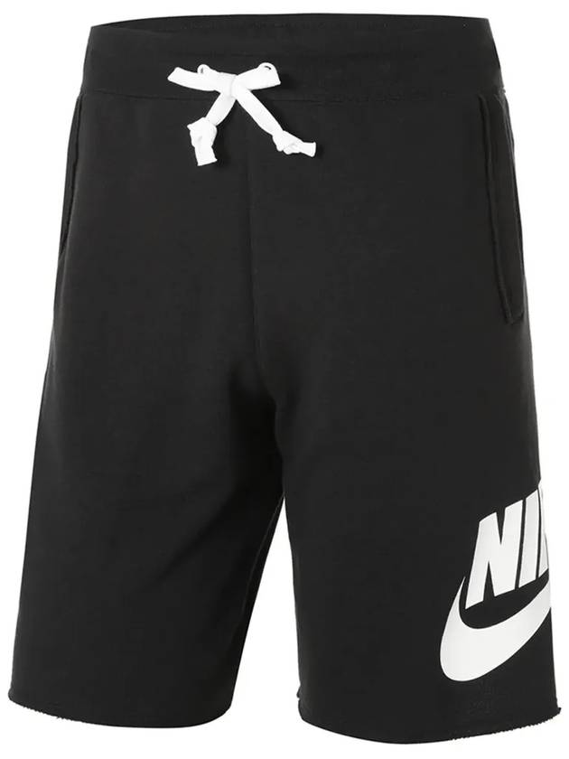 Sportswear Essential French Terry Allumni Shorts Black - NIKE - BALAAN 7