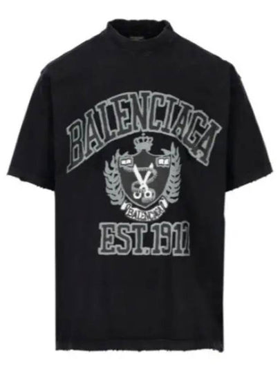 DIY College Medium Fit Short Sleeve T-Shirt Black - BALENCIAGA - BALAAN 2