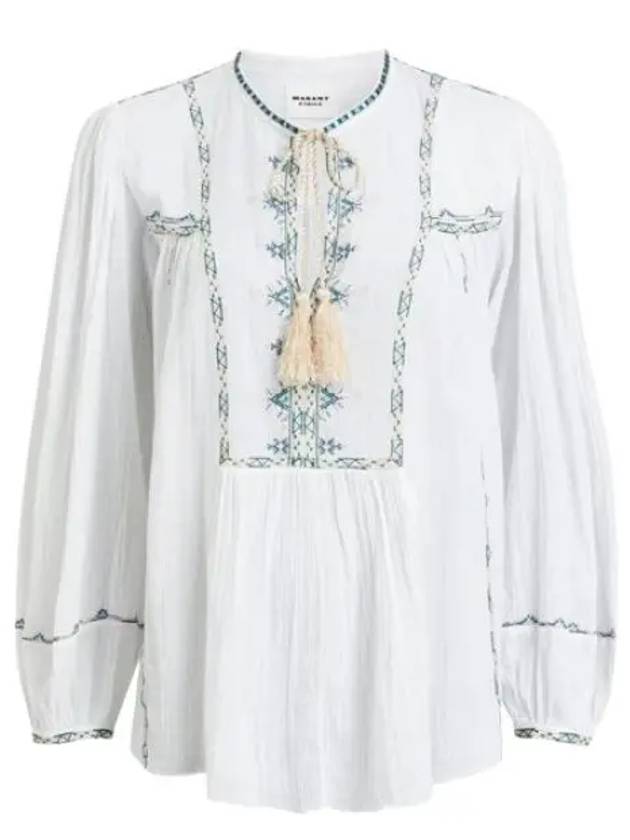 24 SILEKIA HT0371FA B1J15E 20WH Cotton Shirt - ISABEL MARANT - BALAAN 1