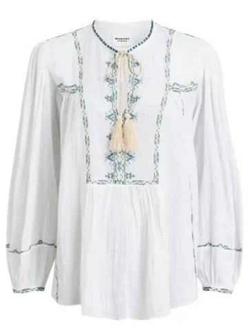 24 SILEKIA HT0371FA B1J15E 20WH Cotton Shirt - ISABEL MARANT - BALAAN 1