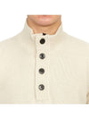 Wappen Patch Button Knit Top Ivory - STONE ISLAND - BALAAN 7