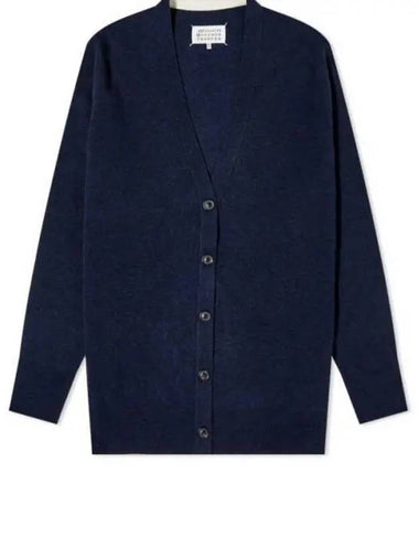 Stitched Lambswool Cardigan Navy S51HA1205 S18142 - MAISON MARGIELA - BALAAN 1